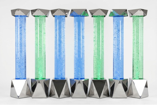 Wasser Säule xxl 50x300cm big Wasserwand Säulen Wand Trennwand Led