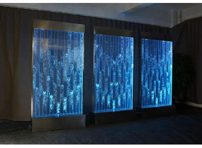Wandpaneel mit Wasserblasen LED Neu Wasserwand Designer Wasser Wand Beleuchtete