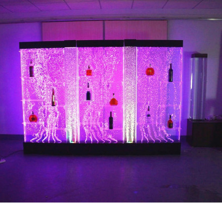 LED Regal Bar Wasser Wand Deko Säule Beleuchtete Wasserwände Bar Theke