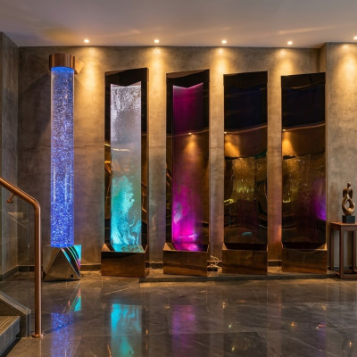 Trennwand Regal Schrank Dekorative Wasserwand Säule Wände Waterwall LED