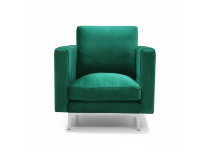 Sessel Stuhl 1x Esszimmer Fernseh Lounge Textil Sitz Grün Modern Polsterstuhl