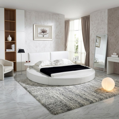 Rundes Bett Moderne Design Luxus Polster Rund Betten Textil Stoff