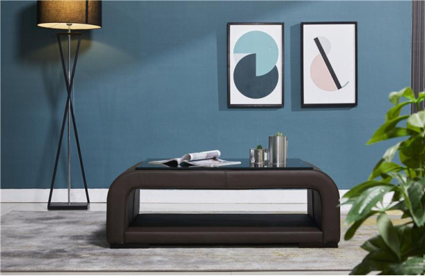Ledertisch Couchtisch Glastisch Sofa Beistell Tisch Tische Couchtische