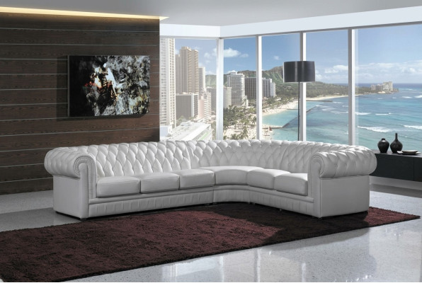 Ledersofa Ecksofa Couch Chesterfield Polster Eckgarnitur Sofa Couchen