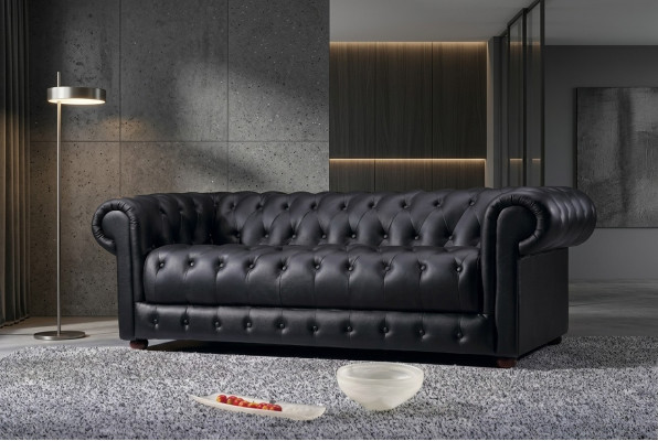 Chesterfield Couchen Sofas Leder 3+2 Sitzer Sofagarnitur Garnituren Set