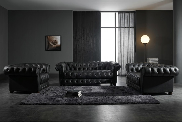 Chesterfield Sofagarnitur 311 Sitzer Design Couch Polster Sofa Garnitur Set