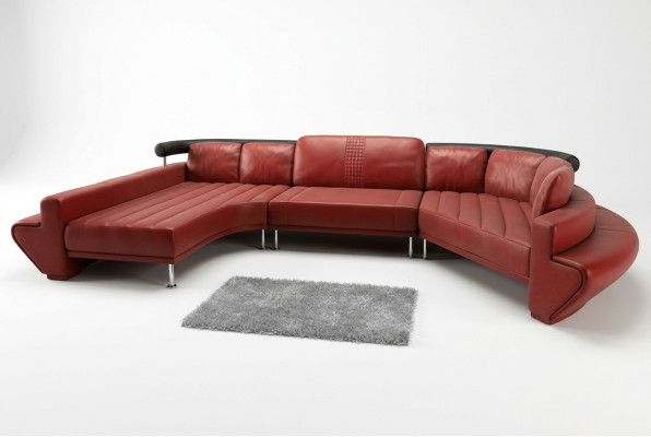 Runde Couch Sofa Polster Rundsofas Wohnlandschaft Ecksofa Eckgarnitur