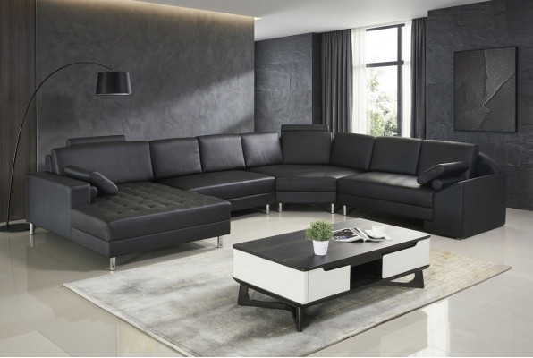 Ecksofa U Form Sofa Couch Polster Ecksofa Wohnlandschaft Ledersofa