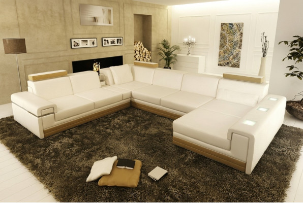 Ledersofa Couch Sofagarnitur Ecksofa Eck Garnitur Design Modern Sofa