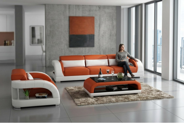 Sofa Sofagarnitur 3+2 Sitzer Set Design Polster Couchen Couch Modern