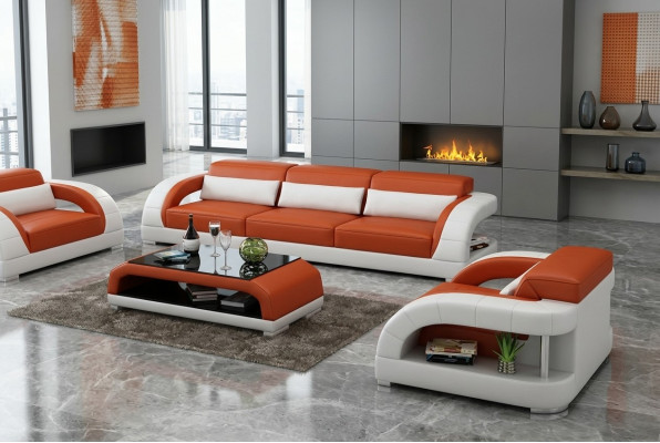 Sofa Sofagarnitur 3+2 Sitzer Set Design Polster Couchen Couch Modern