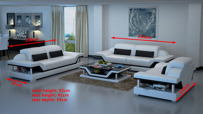 Sofagarnitur Komplett Set Wohnzimmer Garnituren 3+1+1 Sitzer Sofa Polster