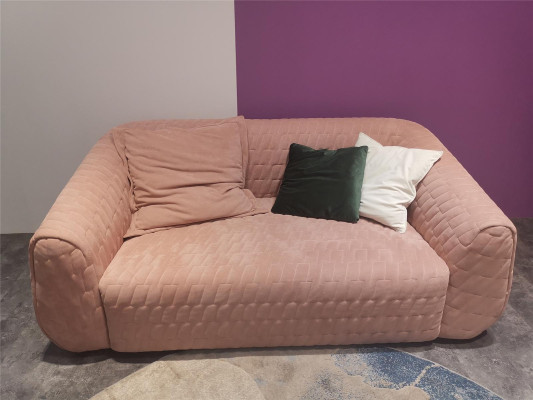 Luxuriöse Sofagarnitur Textil Polster Couchen Sofa Wohnzimmer 3+2 Set