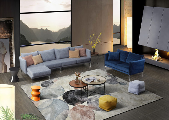Design Polster Luxus Sitz Sofa Couch Textil Sofa 2 Sitzer Neu