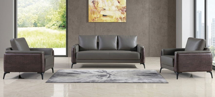 Sofagarnitur 3+1+1 Sitzer Set Design Sofas Polster Couchen Leder Relax Moderne