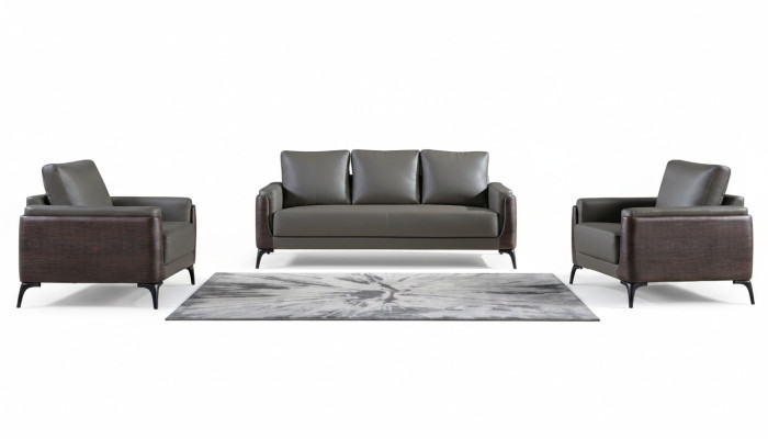 Sofagarnitur 3+1+1 Sitzer Set Design Sofas Polster Couchen Leder Relax Moderne