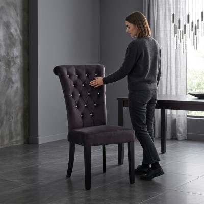 Chesterfield Lehnstuhl Design Stuhl Polster Holz Sessel Stühle Club Luxus Stoff