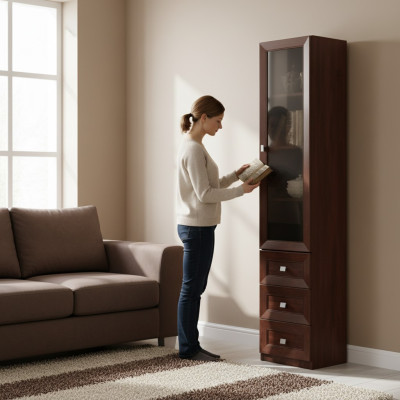 Schrank Holz Bücherschrank Schrankkommode Büro Schränke Regal Möbel System Neu