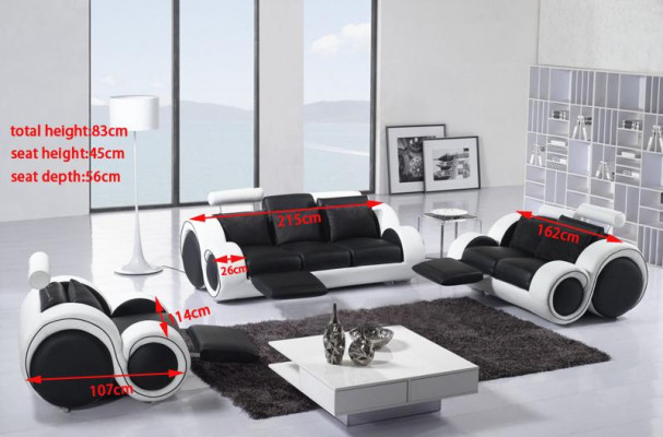 Sofagarnitur 3+2+1 Relax Funktion Sitzer Sofa Couch Garnituren Leder Sofas