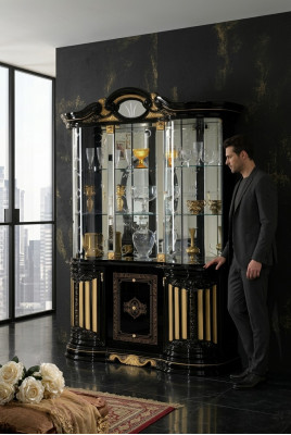 Vitrine Glas Schrank Wohnzimmer Schaufenster Vitrinen xxl Hochschrank Möbel neu