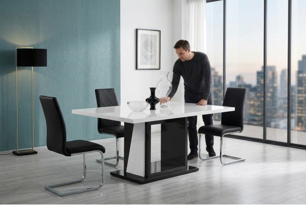 Moderner Esstisch Tisch Tische Holztisch Esszimmer 140/180x90cm Ausziehbar Neu