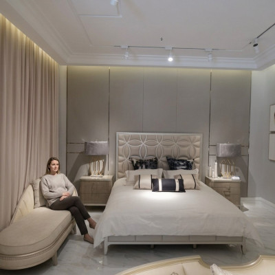 Bett + 2x Nachttisch 3 tlg Schlafzimmer Set Design Modern Luxus Klassische Möbel