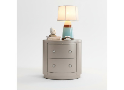 Nachttisch Tische Konsolen Schlaf Konsole Zimmer Kommode Holz Oval Neu Beistell