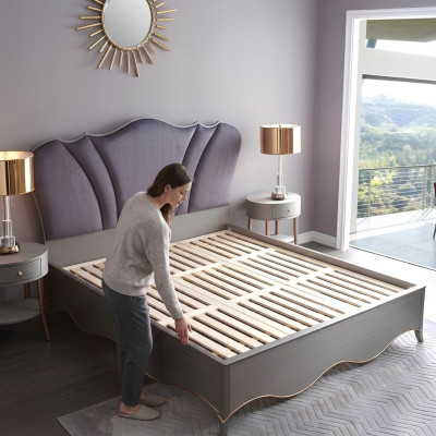 Schlafzimmer Designer Bett mit Nachttischen 3tlg. Betten Garnitur Luxus Möbel
