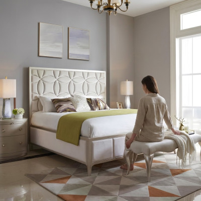 Bett Nachttisch 2x Schlafzimmer 3 tlg. Set Design Luxus Betten Komplette Konsole