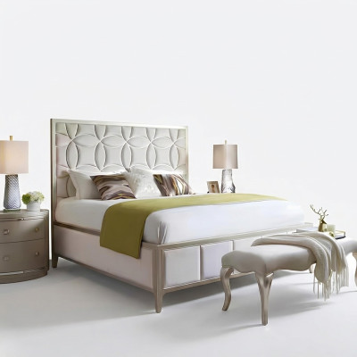 Bett Polsterbett Luxus Doppel Schlafzimmer Modern 180x200 Holz Textil Betten Neu
