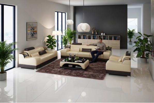 Design Sofagarnitur 2x 3 Sitzer Set Sofas Polster Couchen Moderne Couch