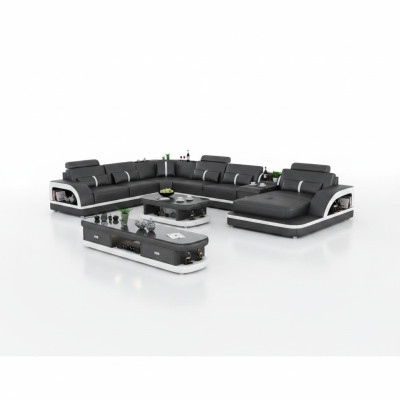 Ledersofa Ecksofa Garnitur Polster U Form Couch Sofa Design Eckgarnitur