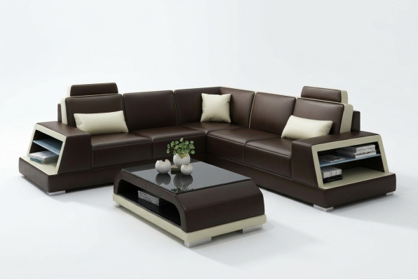 Ecksofa Ledersofa Polster Wohnlandschaft Sofa Couch Eckgarnitur L Form