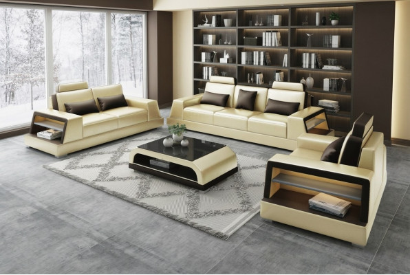 Sofa Couch Polster 3 Sitzer Leder Sofas Couchen Sitz Garnituren Dreisitzer