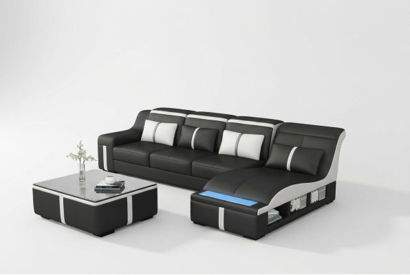 LForm Leder Wohnlandschaft Couch Polster Sitz Ecksofa Sofa Große
