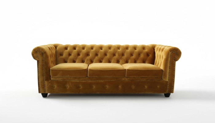 Chesterfield 3 Sitzer Sofa Büro Couch mit Bettfunktion Sofas Couchen Dreisitzer