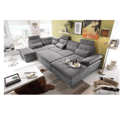 Design Ecksofa Stoff L-Form Bettfunktion Couch Polster Eck Modern