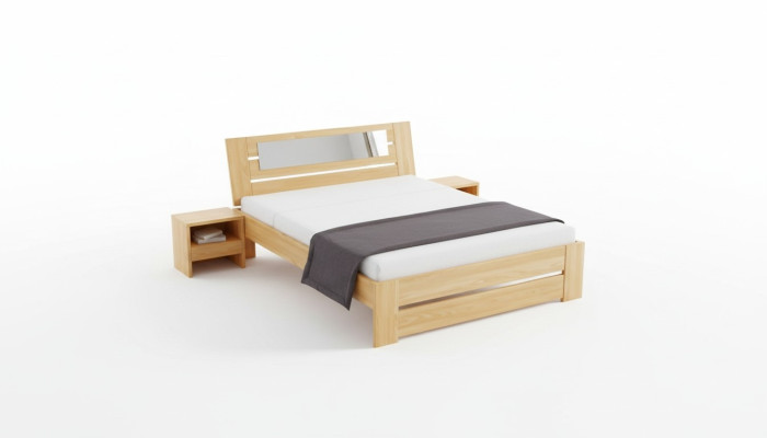 Holzbett Echtes Holz Betten Schlafzimmer Hotel 180x200 Stil Massive Möbel