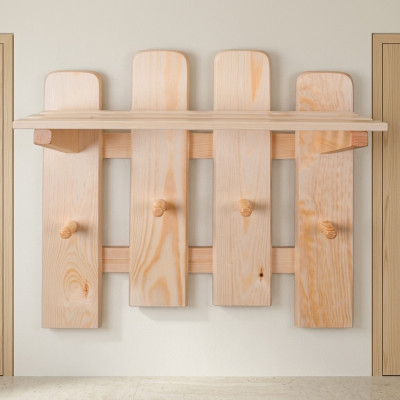 Garderobenpaneel Wandgarderobe Garderobe Garderobenleiste Kiefer Holz Handarbeit