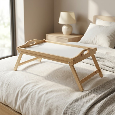 Frühstückstisch Holz Laptop Tisch Echtes Holz Beistelltisch Echtholz Tablett