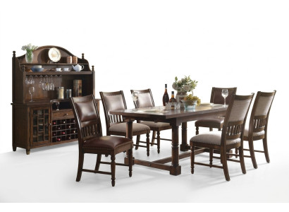 Esstisch Sitzgarnitur Tisch 6 Stühle Stuhl Set Esszimmer Design Garnituren