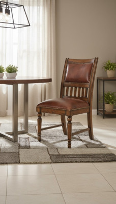 Sessel Stuhl 1x Esszimmer Lounge Leder Fernseh Sitz Modern Polsterstuhl