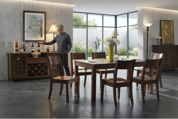 Esstisch 6x Stühle Weinschrank 8tlg. Esszimmer Set Gruppe Garnitur Tisch
