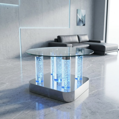 Wasser Säulen Design Tisch Couchtisch Säule Water Sofa Tische led
