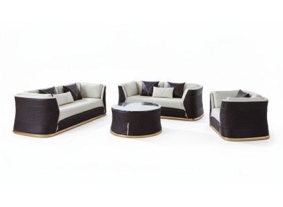 Garnitur 321 Sitzer Couchtisch 2x Beistelltisch Wohnlandschaft Sofa Couch 6tlg