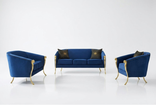Design 3 Sitzer Relax Sofas Club Lounge Sofa Textil Polster Couch Stoff Couchen