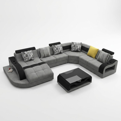 Ecksofa Sofa U Form Couch Polster Designer Textil Big Stoffsofa Wohnlandschaft