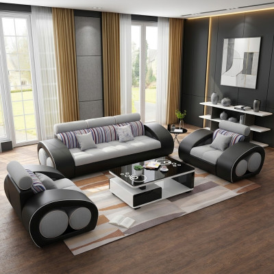 Ledersofa Couch Sofagarnitur Leder 311 Sitzer Garnitur Design Modern Sofa USB