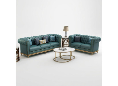 Sofagarnitur Couch Polster 3+2 Sitzer Leder Garnitur Polster Sitz Couchen 2tlg.