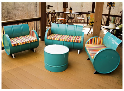 Sofa Set Industrielle Moderne Bank Eisen Textil Restaurant Bank Sofa Aluminium